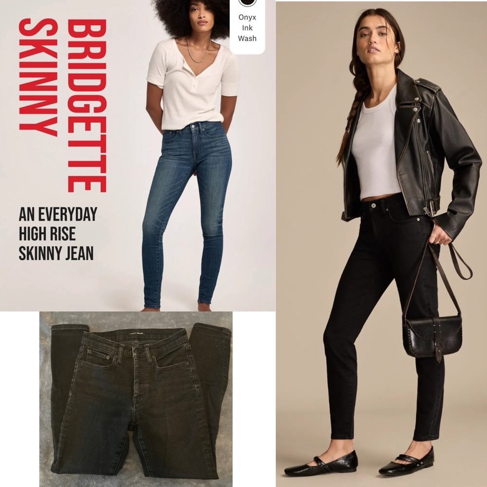 Lucky Brand Women's Skinny Jeans Black Vintage Wash